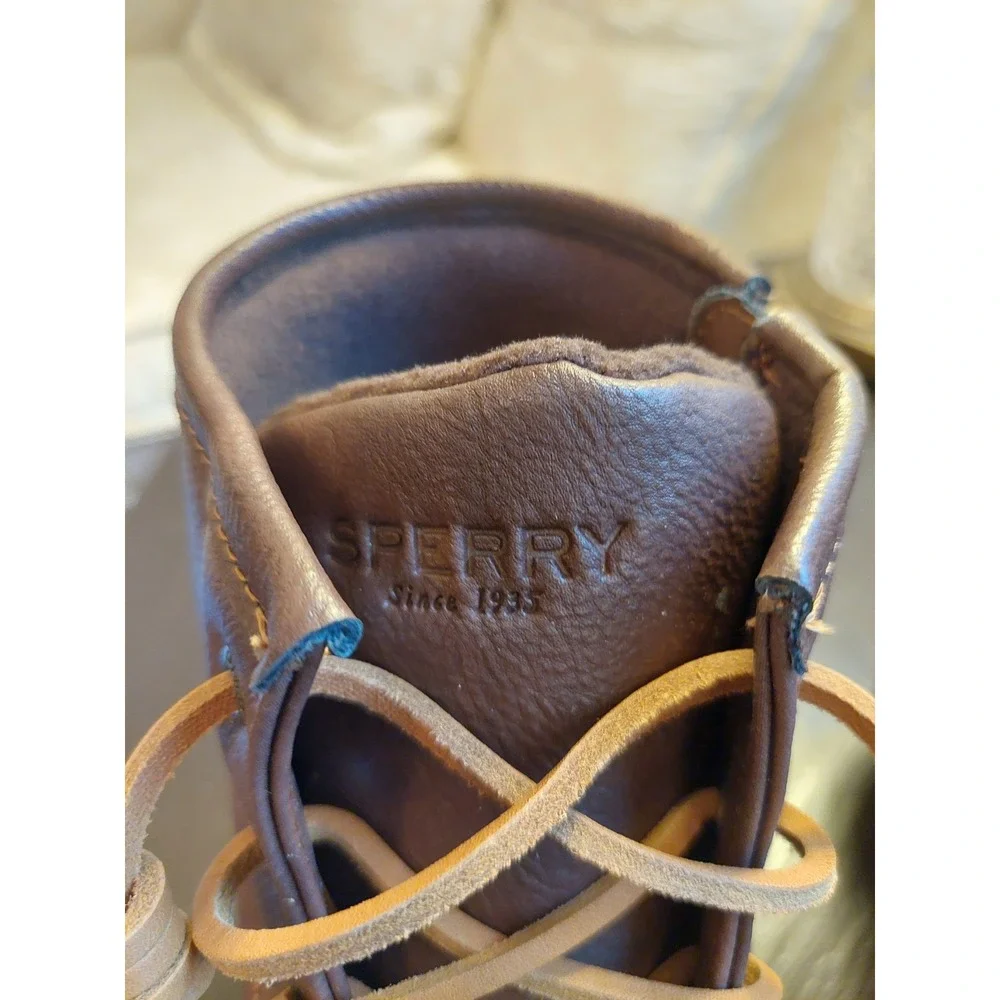 Sperry Top-Sider Saltwater Duck Boot Brown Rain Boots Size 6M Girls/7.5M Wms NEW